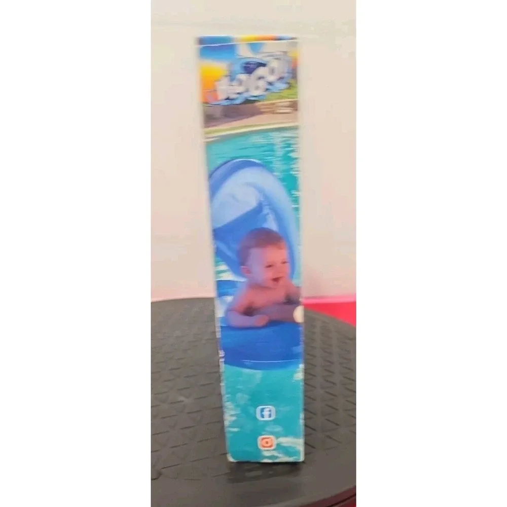 H2O Go! Baby Care Seat Float 50+ UPF‎ Protection Detachable Sun Shade Blue New